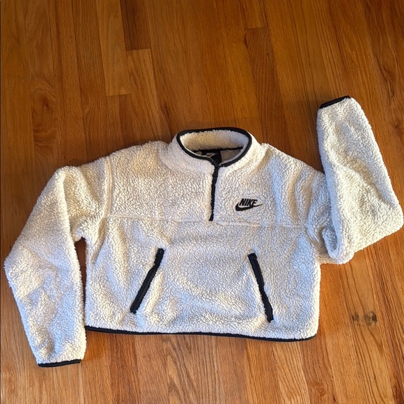 Nike Kids cream/white Fleece Jacket. Size Small. - Picture 1 of 8